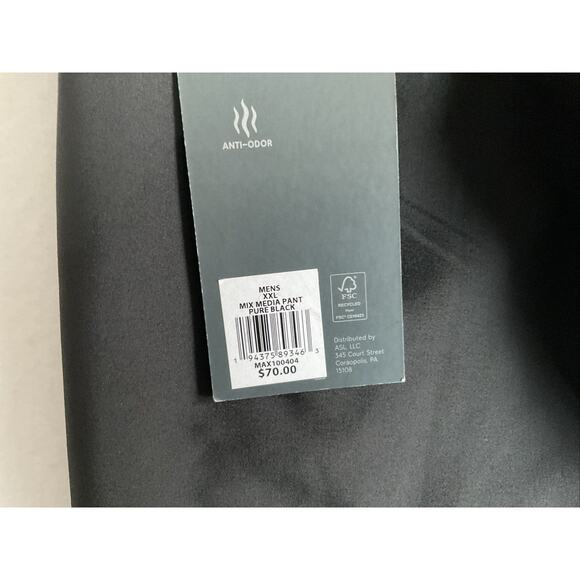 VRST Men's Mix Media Slim Tapered Pant Pure Black XXL Athleisure Streetwear - Picture 11 of 16